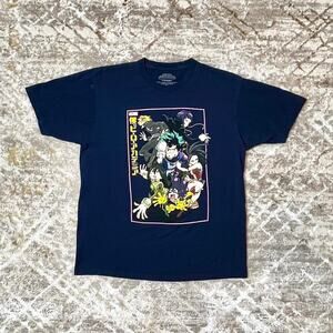 My Hero Academia Anime Graphic Tee Funimation Shirt Blue Size L